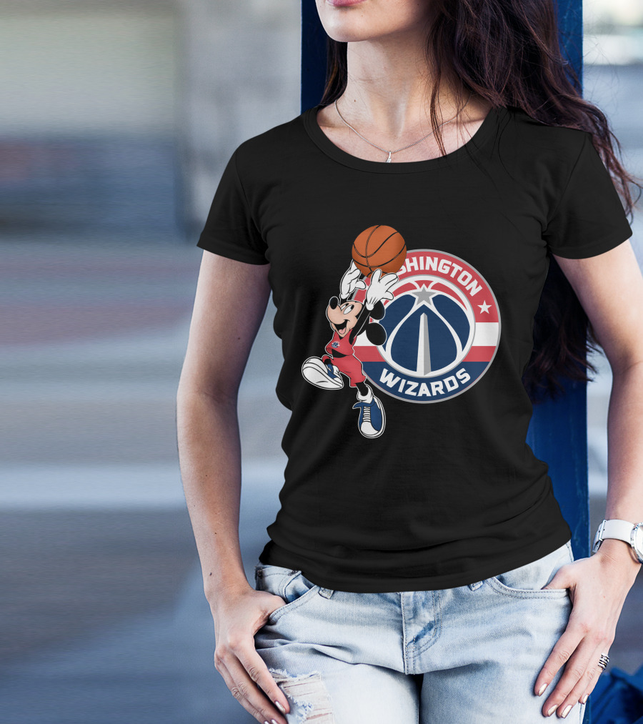 Washington Wizards Mickey Mouse Basketball T-Shirt