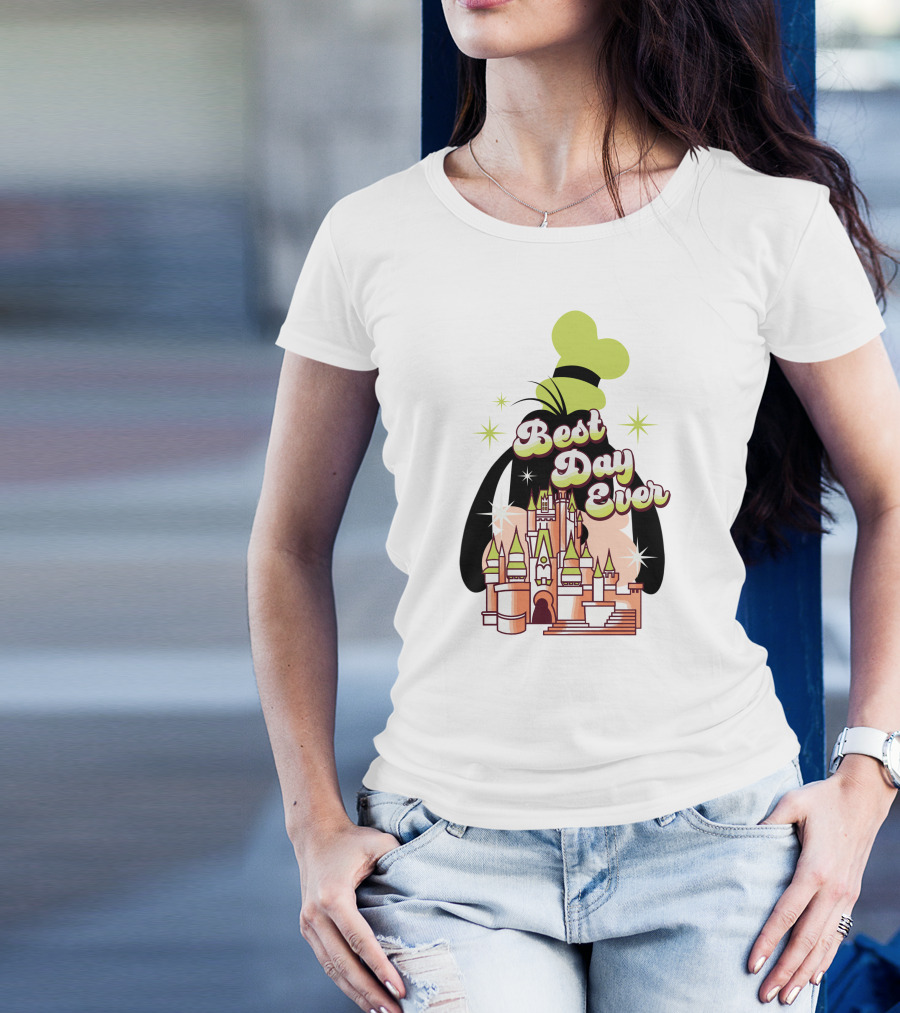 Best Day Ever Goofy Disney Castle T-Shirt