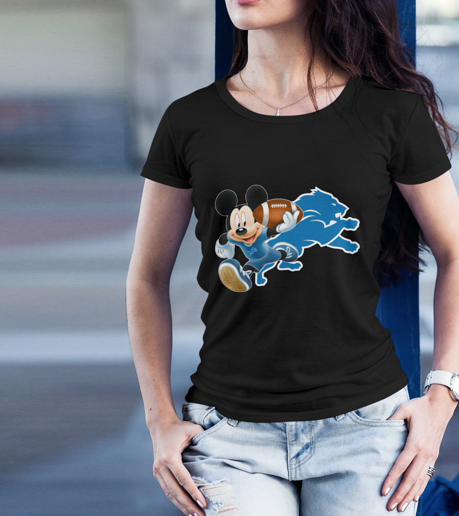 Mickey Mouse Detroit Lions Football T-Shirt
