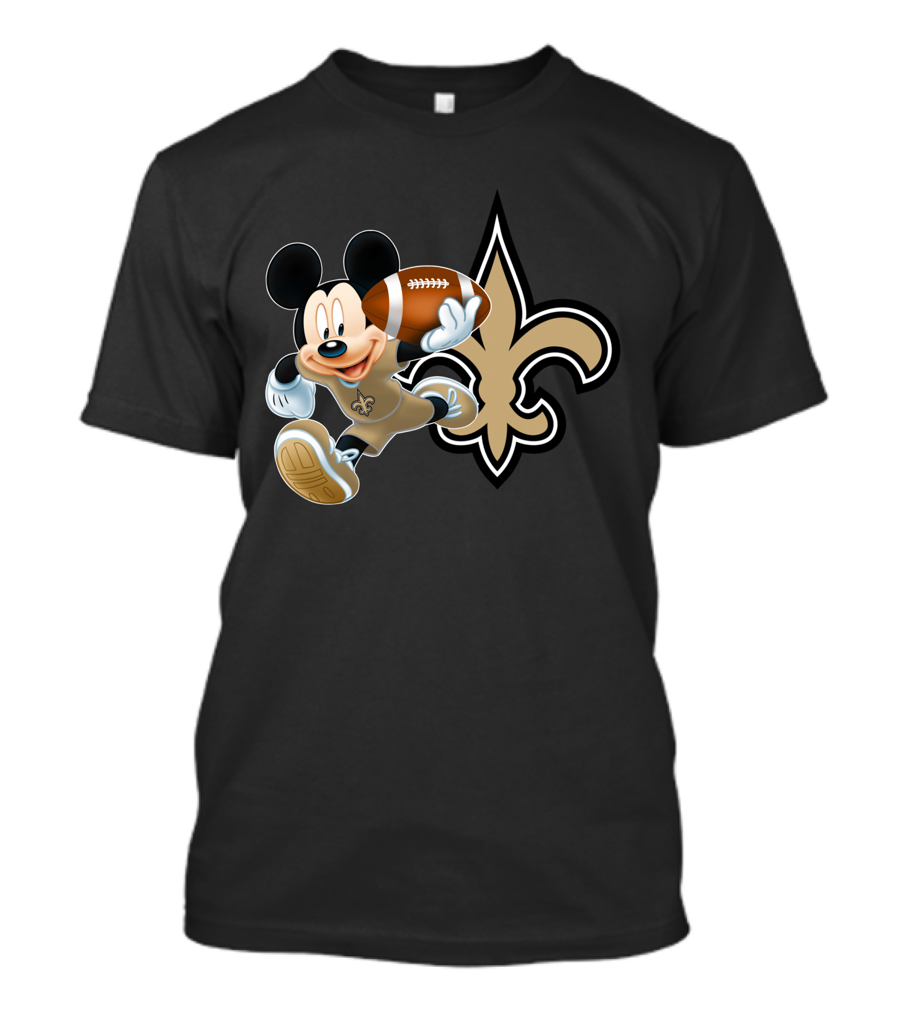 Mickey Nos New Orleans Saints Football Fleur-De-Lis T-Shirt