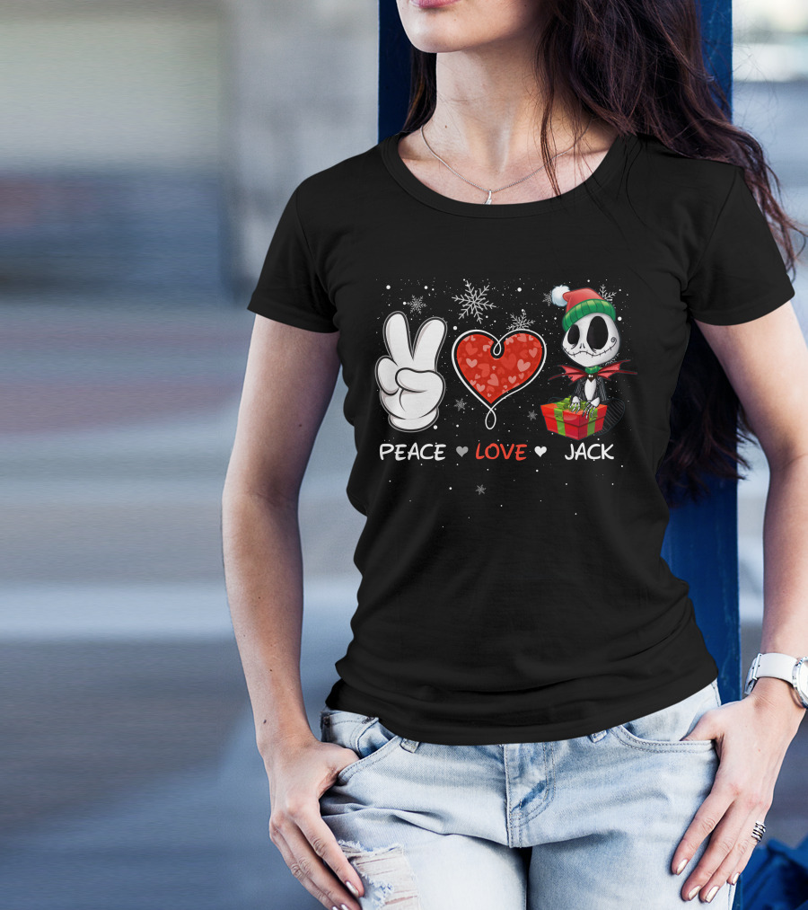 Peace Love Jack Christmas Gift T-Shirt