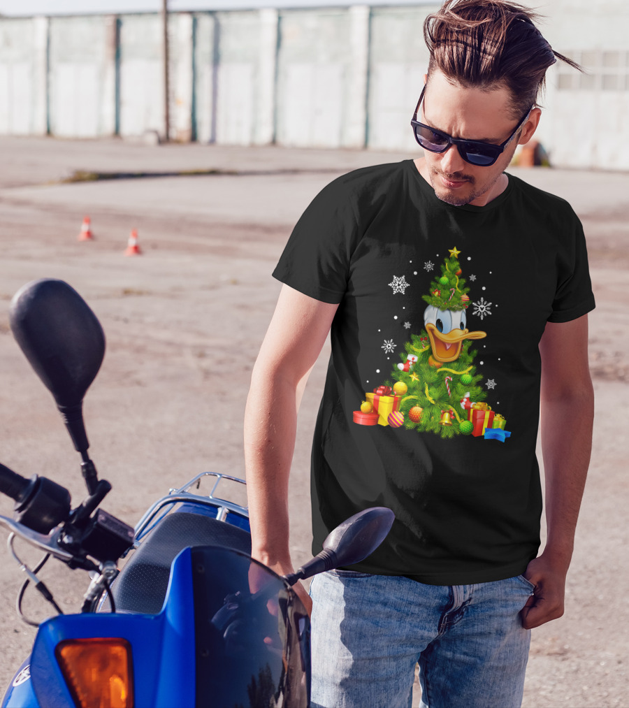 Donald Christmas Tree Snowflakes Presents T-Shirt