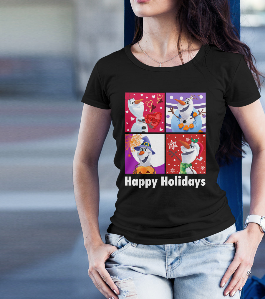 Happy Holidays Olaf Seasonal Celebrations T-Shirt