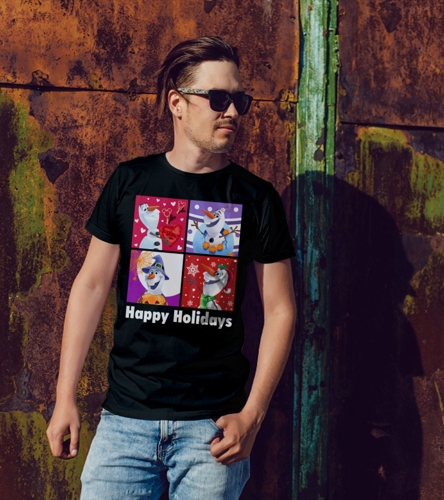 Happy Holidays Olaf Seasonal Celebrations T-Shirt