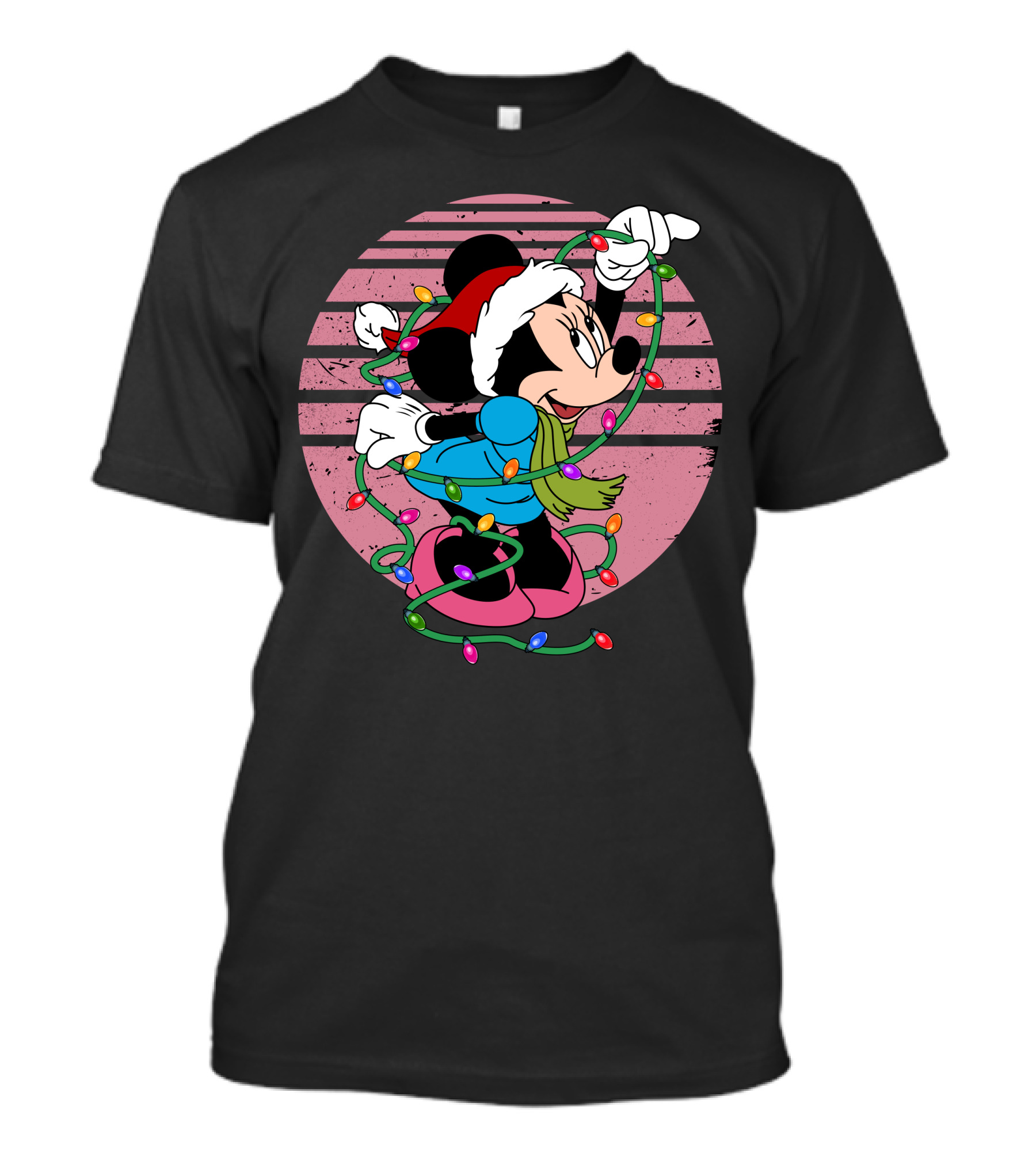 Minnie Mouse Christmas Lights Holiday Fun T-Shirt