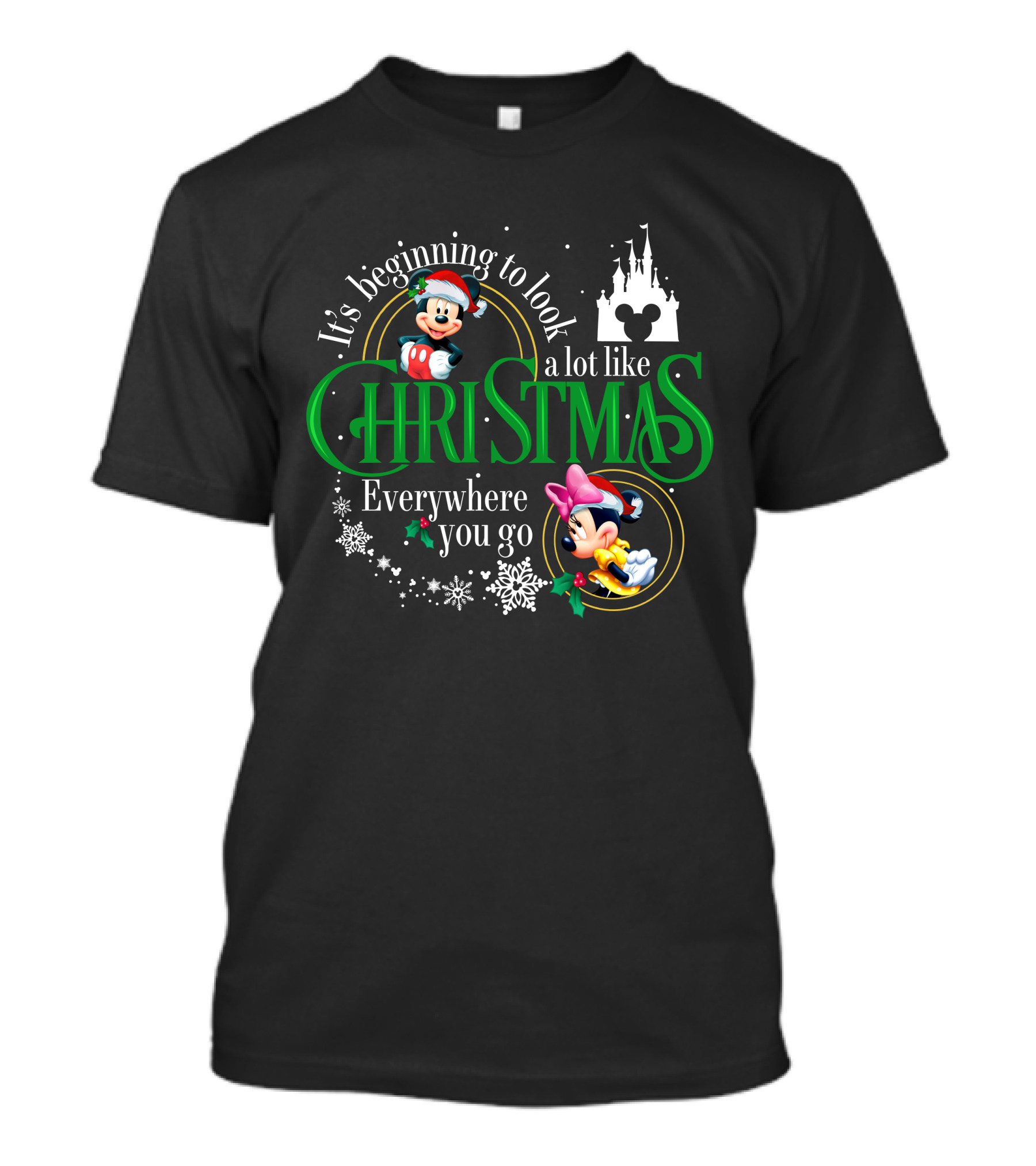 It's Beginning To Look A Lot Like Christmas Mickey Minnie Everywhere You Go T-Shirt