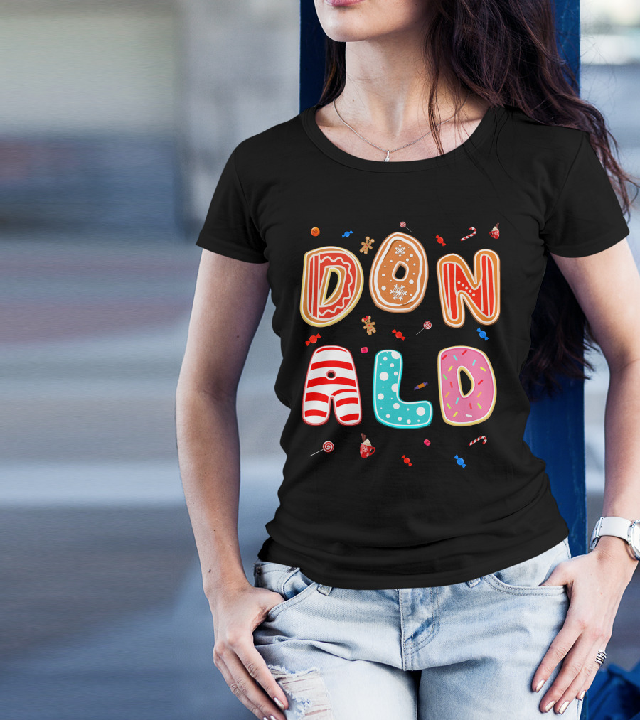 Donald Christmas Candy Gingerbread Festive Theme T-Shirt