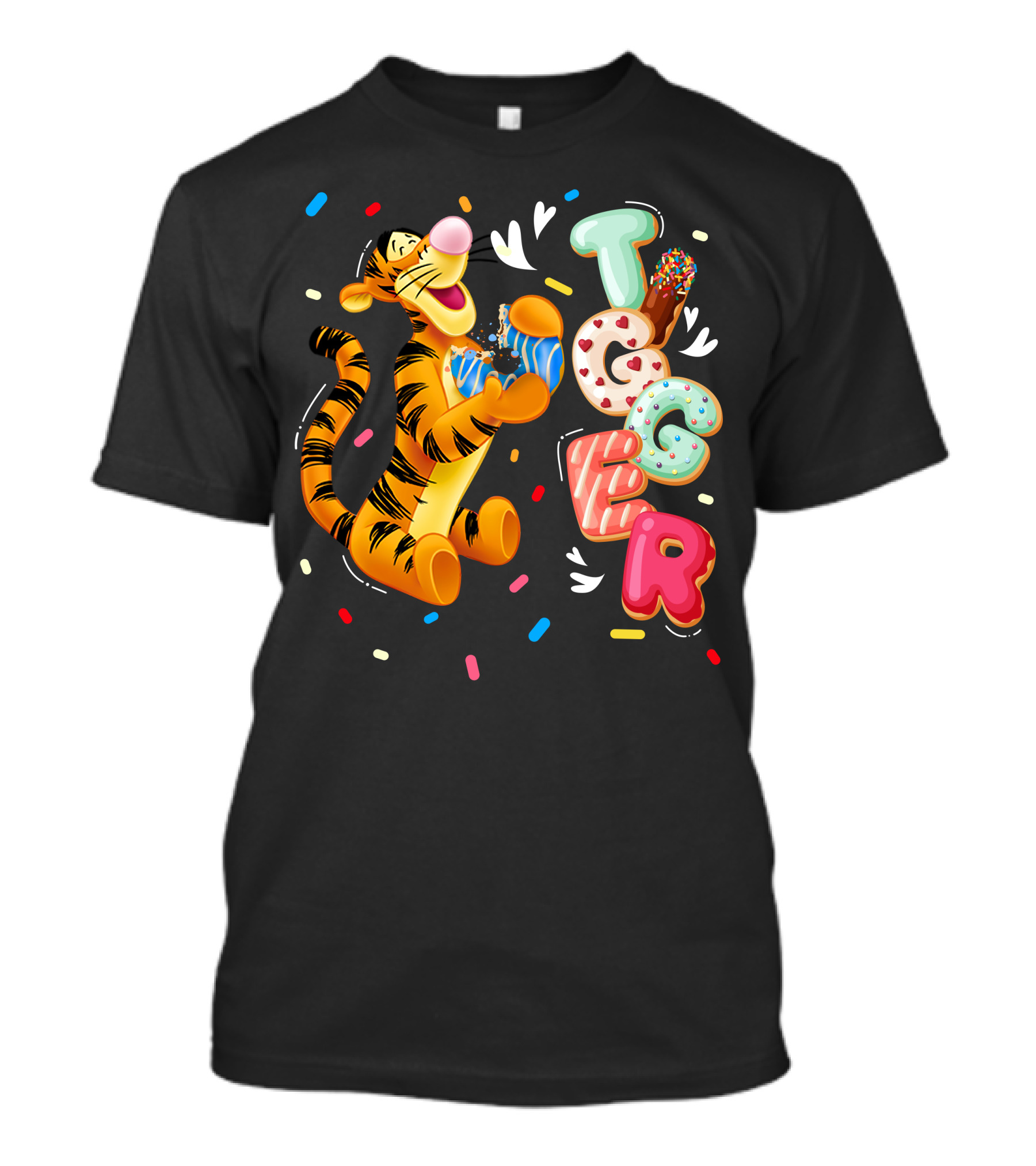 Tigger Donut Sprinkles Playful Delight T-Shirt