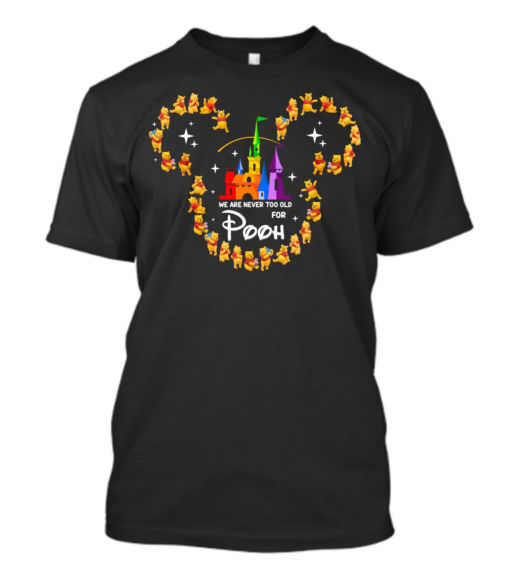 Never Too Old For Pooh And Magical Castle Journey T-Shirt