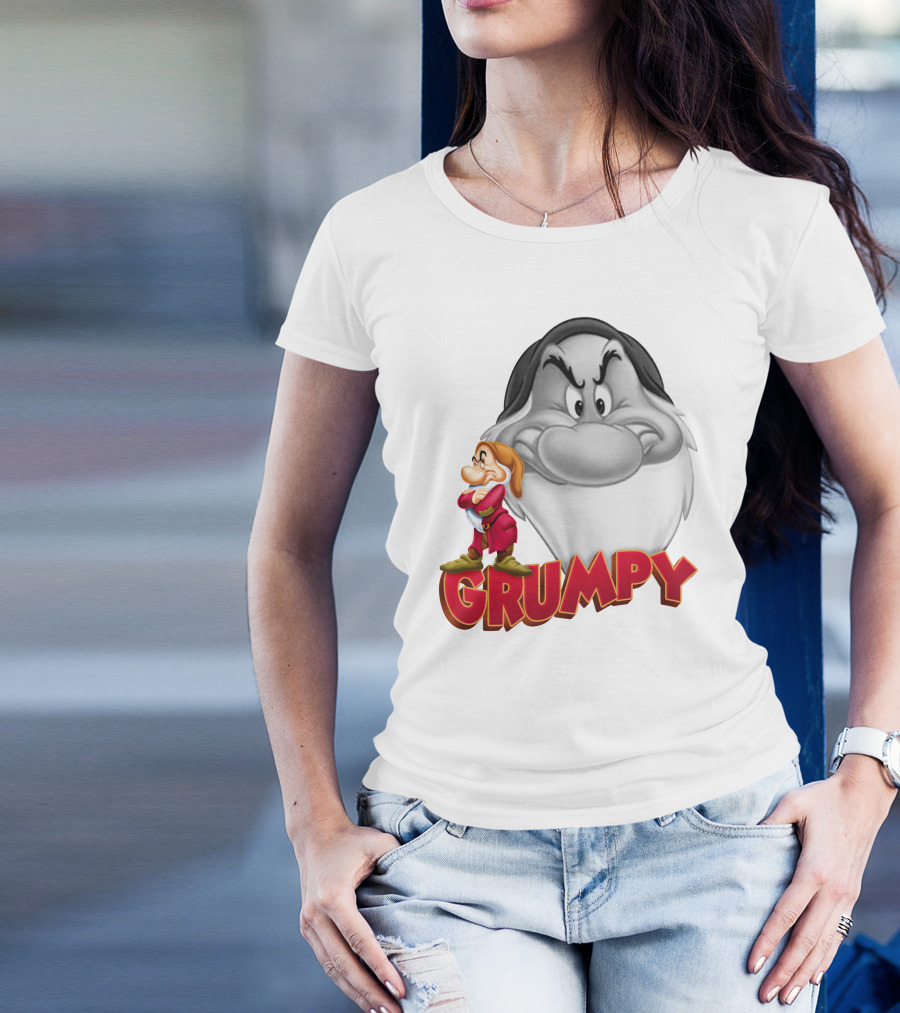 Grumpy Snow White Dwarf Character T-Shirt