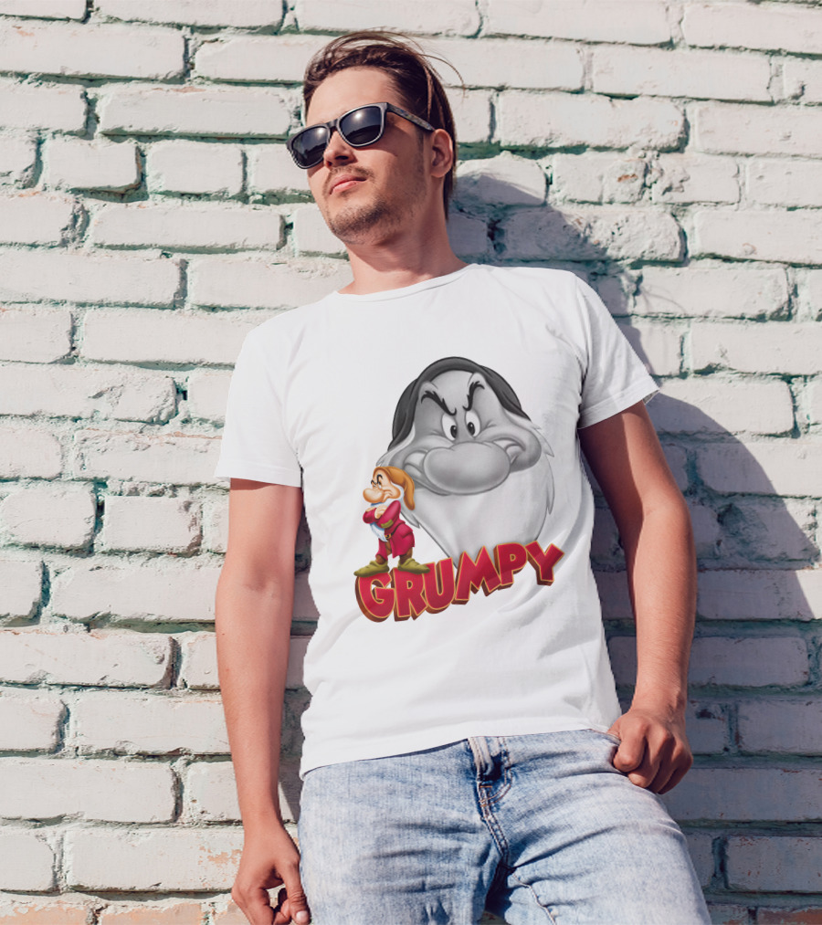 Grumpy Snow White Dwarf Character T-Shirt
