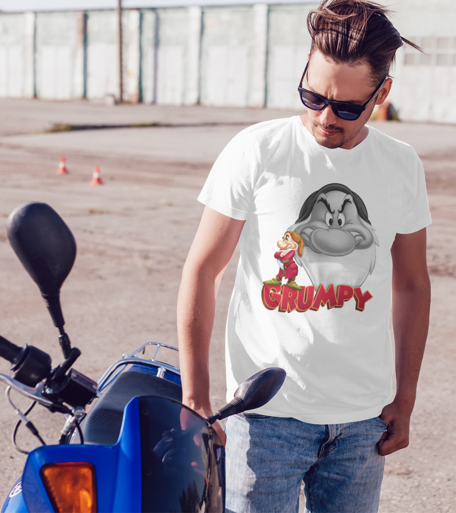 Grumpy Snow White Dwarf Character T-Shirt