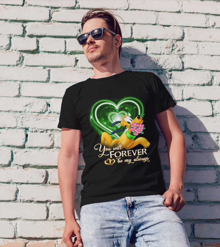 Pluto You Will Forever Be My Always Hearts And Flowers T-Shirt