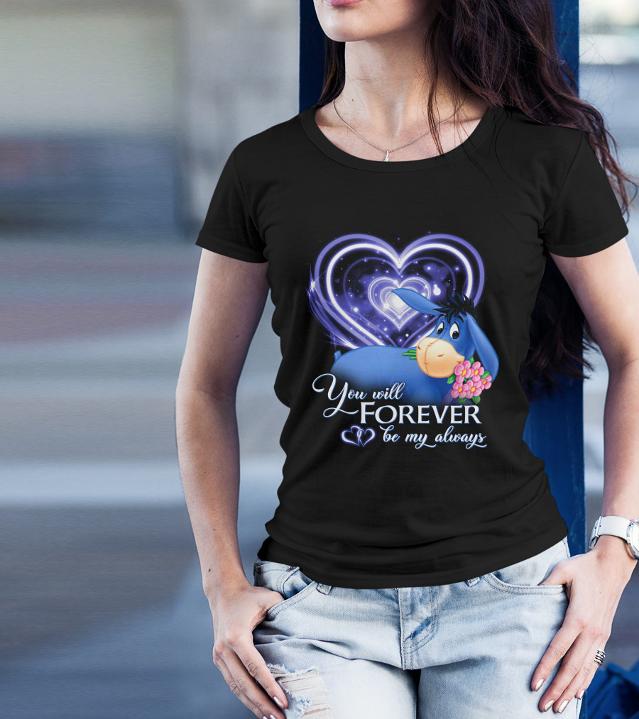 Eeyore You Will Forever Be My Always Hearts Flowers T-Shirt