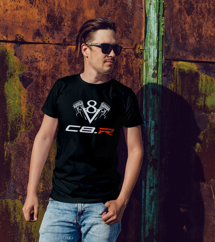C8 R V8 Piston Engine T-Shirt