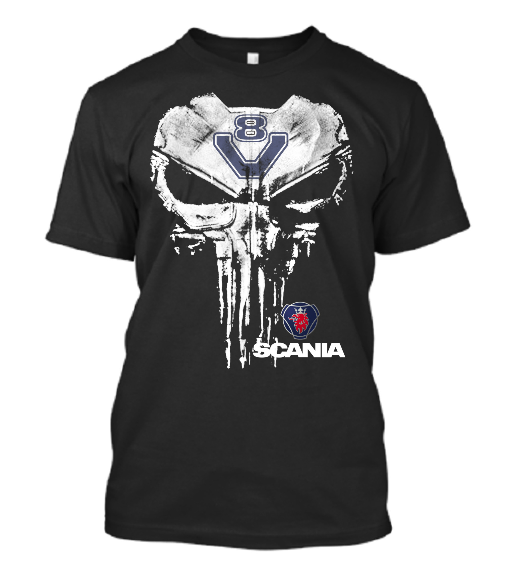 Scania V8 Punisher Skull T-Shirt