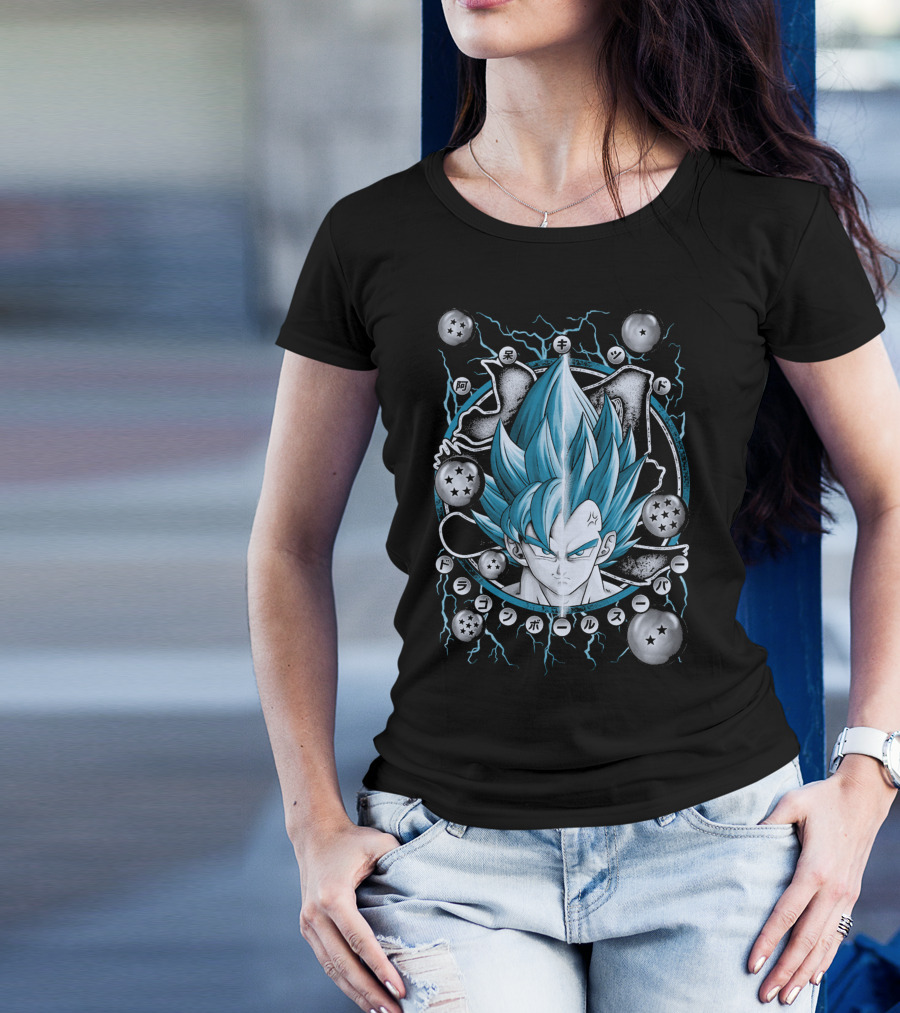 Goku X Vegeta Super Saiyan Blue Dragon Ball Z Kai Kenji T-Shirt