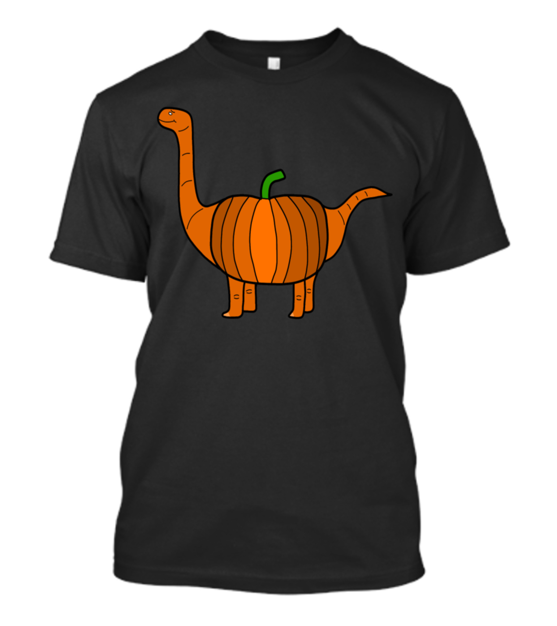 Pumpkin Dinosaur Halloween Brontosaurus T-Shirt