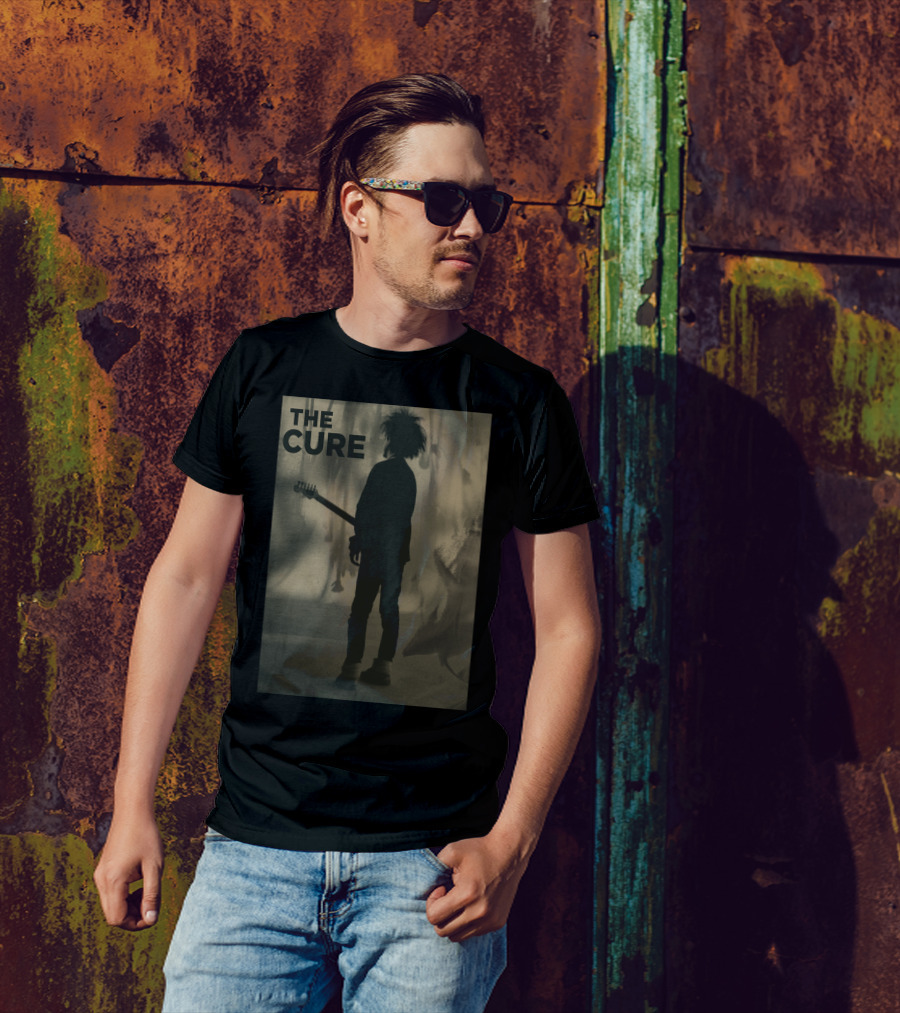 THE CURE Silhouette With Guitar Iconic T-Shirt
