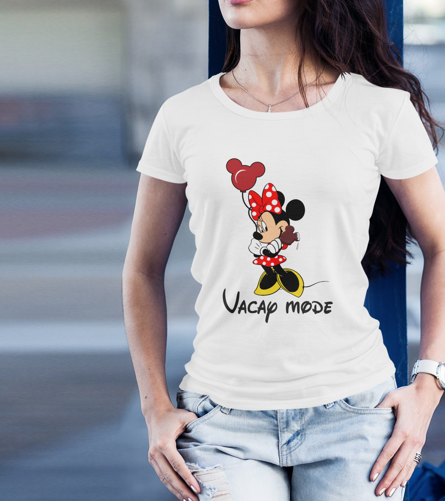 Disney Minnie Mouse Vacay Mode Balloon And Ice Cream T-Shirt