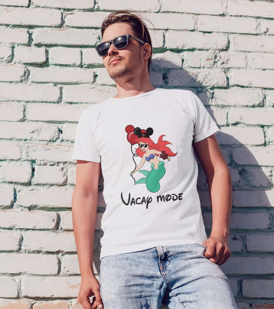 Vacay Mode Little Mermaid With Mickey Balloons T-Shirt