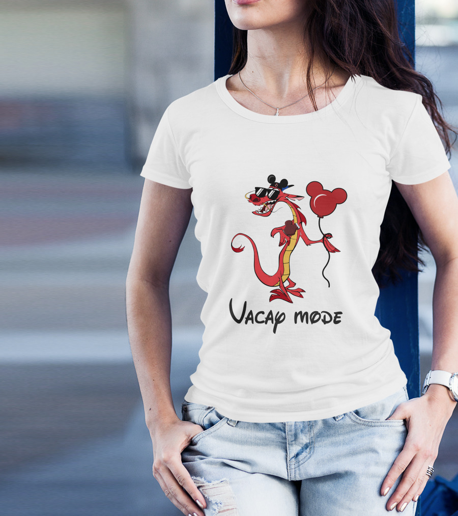 Mushu Vacay Mode Disney Mickey Balloon T-Shirt