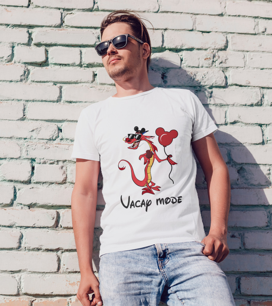 Mushu Vacay Mode Disney Mickey Balloon T-Shirt