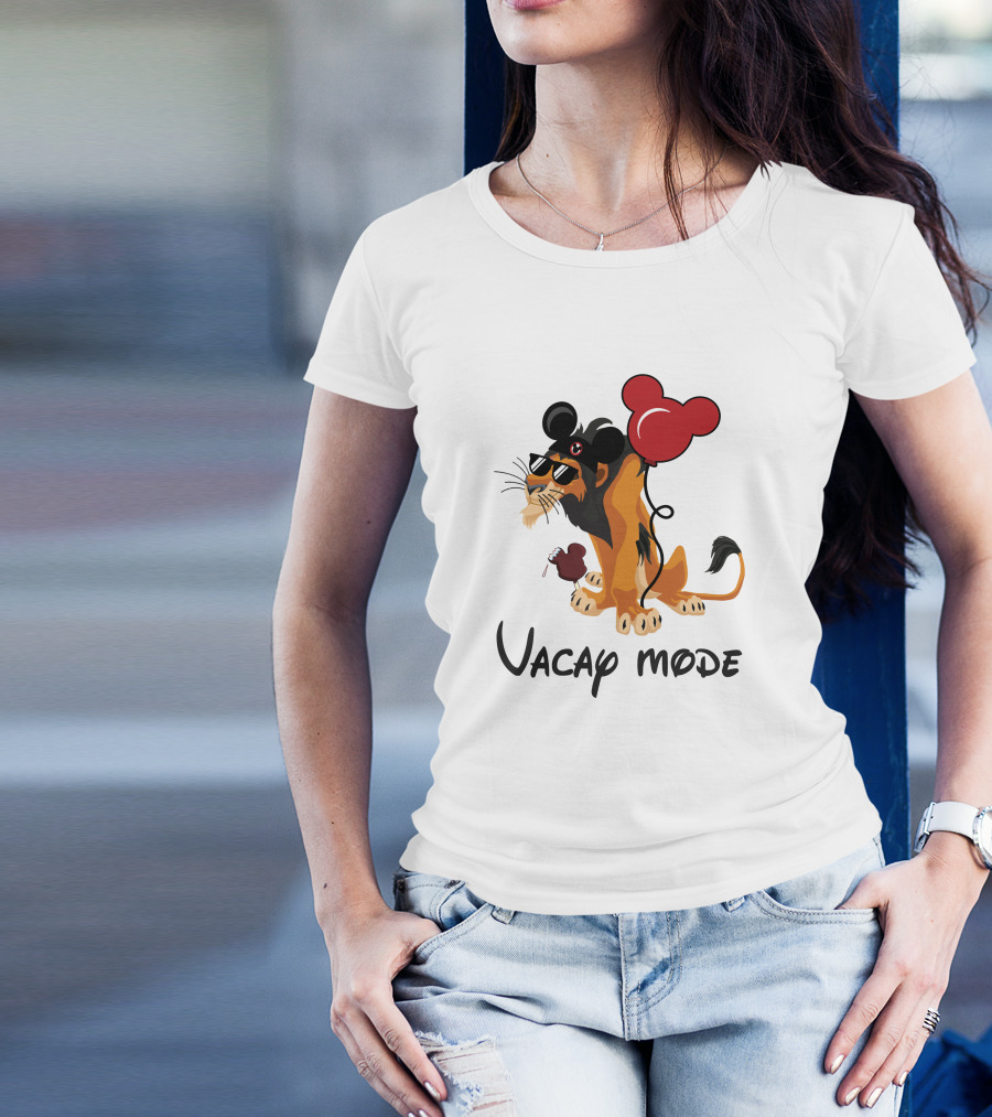 Scar Lion Vacay Mode Balloon Ears Sunglasses Ice Cream T-Shirt