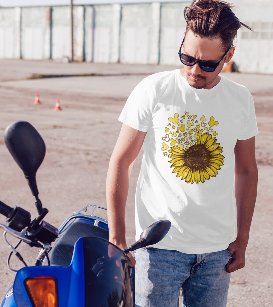 Mickey Sunflower Iconic Blooms With Classic Ears T-Shirt
