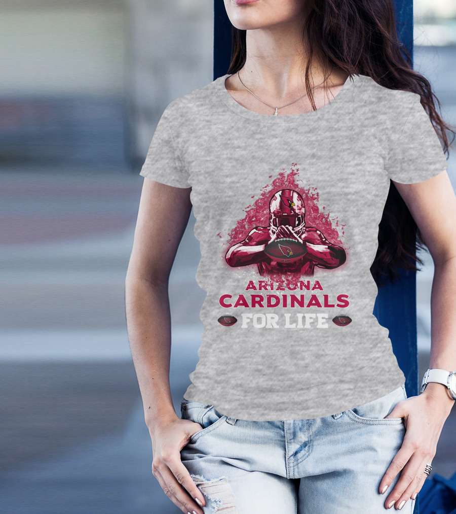 Arizona Cardinals For Life Football Helmet Emblem T-Shirt