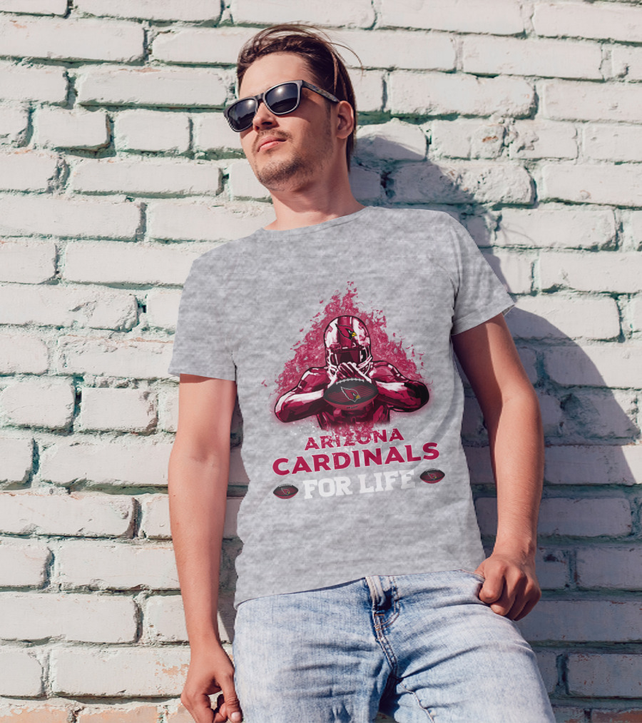 Arizona Cardinals For Life Football Helmet Emblem T-Shirt