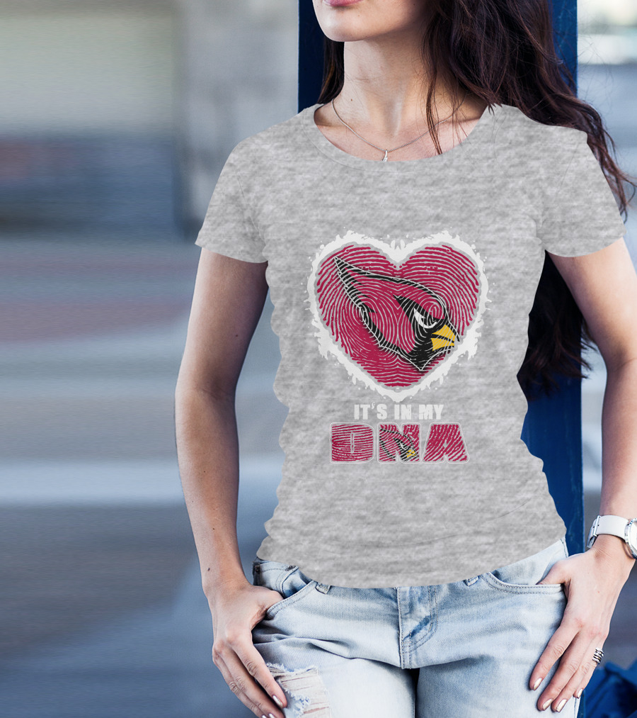 It's In My DNA Arizona Cardinals Heart T-Shirt