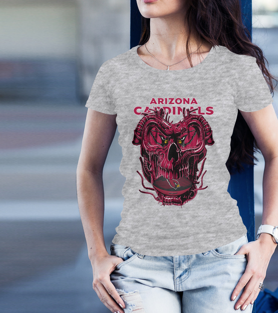 Arizona Cardinals Dragonskull Fusion Gridiron T-Shirt