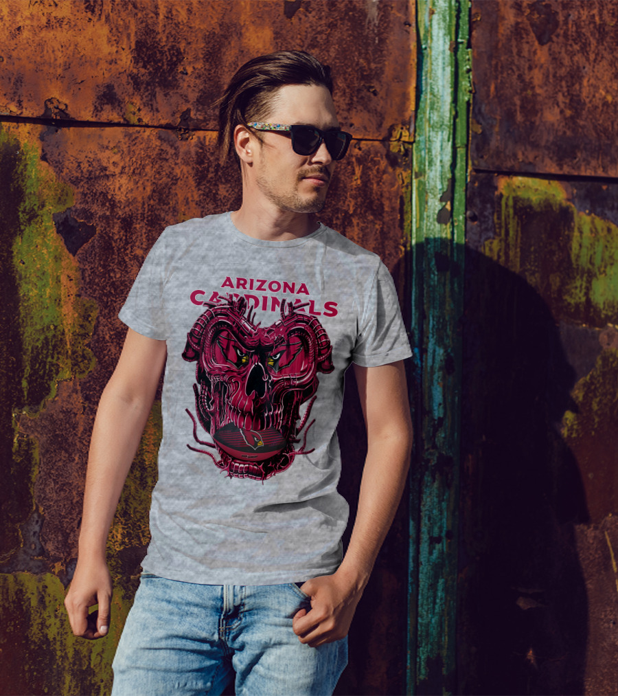Arizona Cardinals Dragonskull Fusion Gridiron T-Shirt