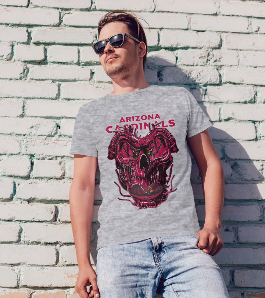 Arizona Cardinals Dragonskull Fusion Gridiron T-Shirt
