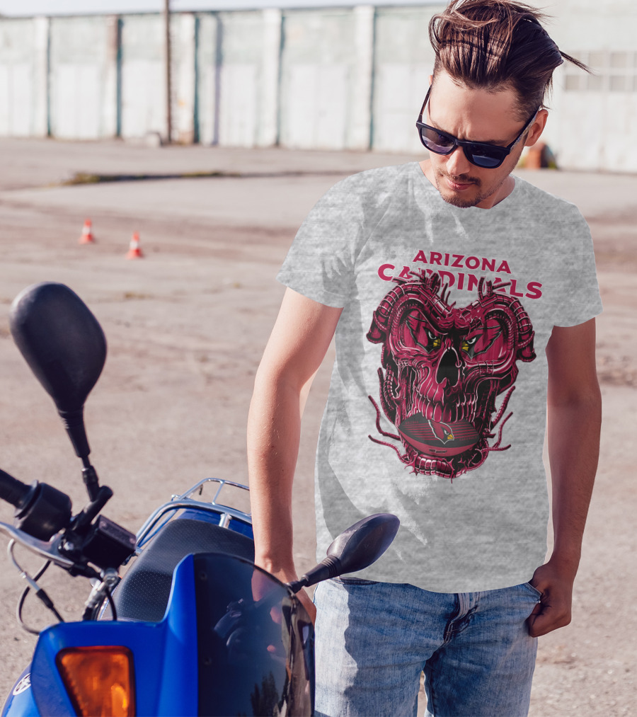 Arizona Cardinals Dragonskull Fusion Gridiron T-Shirt