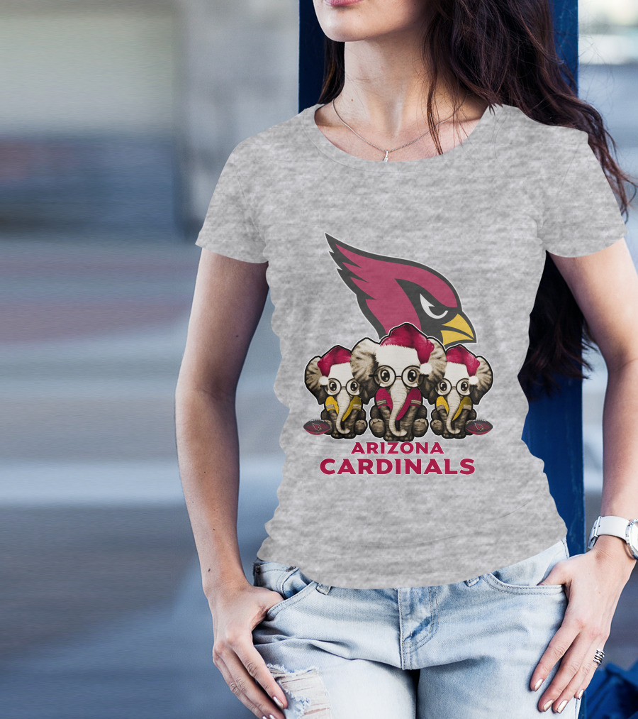 Arizona Cardinals Elephants Xmas T-Shirt