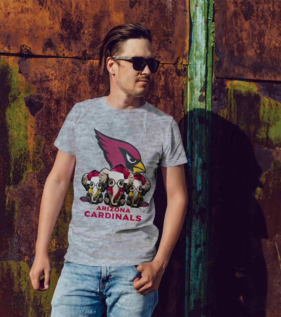 Arizona Cardinals Elephants Xmas T-Shirt