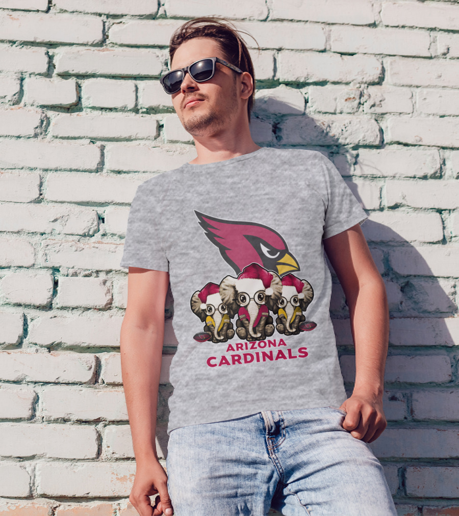 Arizona Cardinals Elephants Xmas T-Shirt