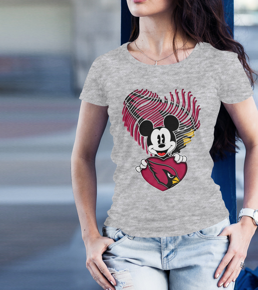 Mick Arizona Cardinals Heart T-Shirt