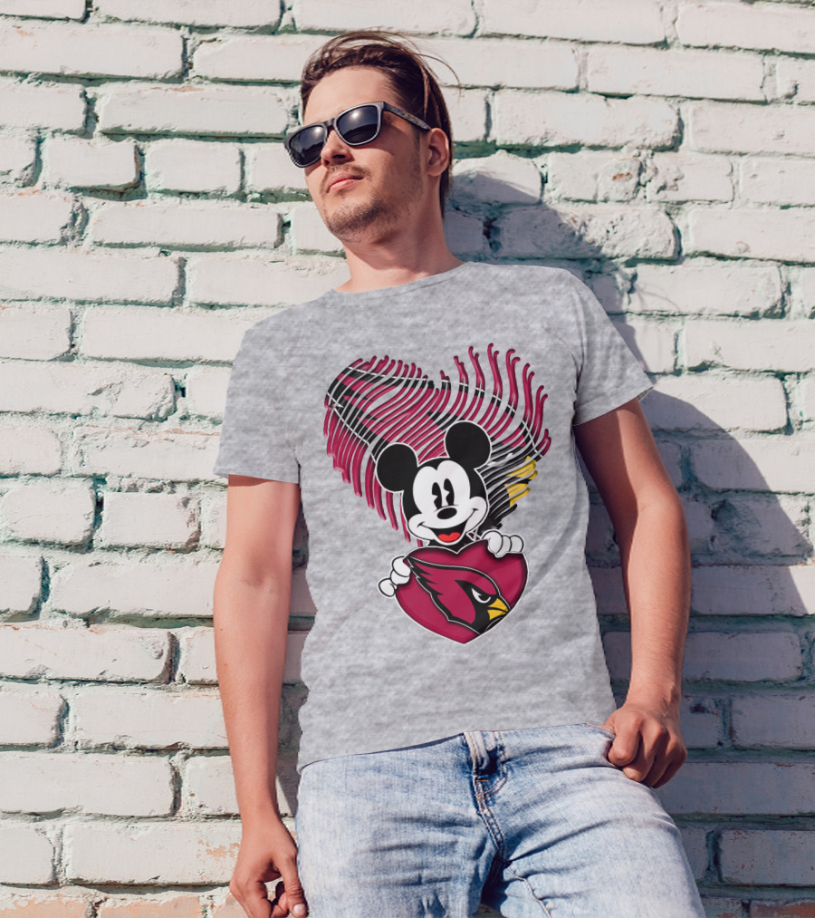 Mick Arizona Cardinals Heart T-Shirt