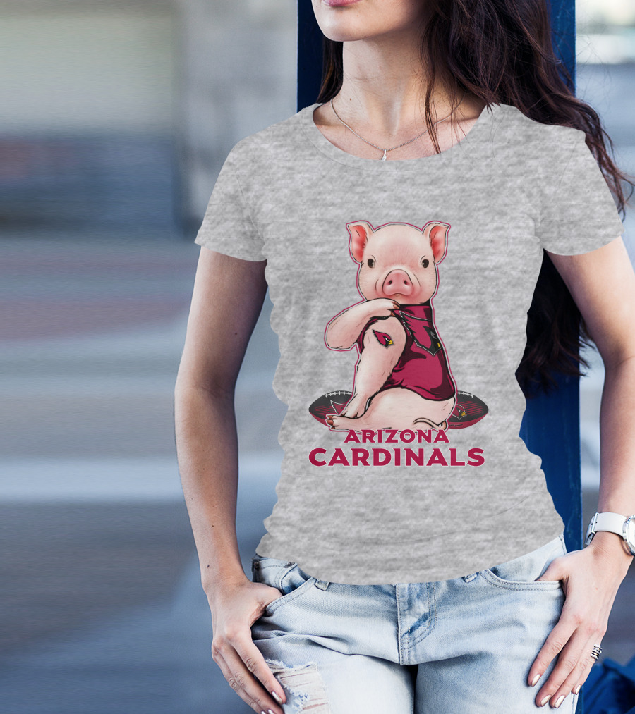 Arizona Cardinals Pig With Football T-Shirt