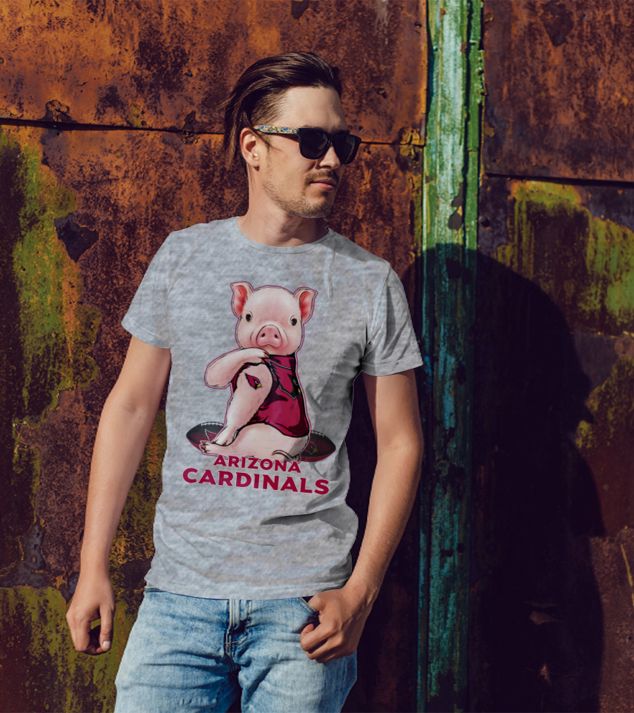 Arizona Cardinals Pig With Football T-Shirt