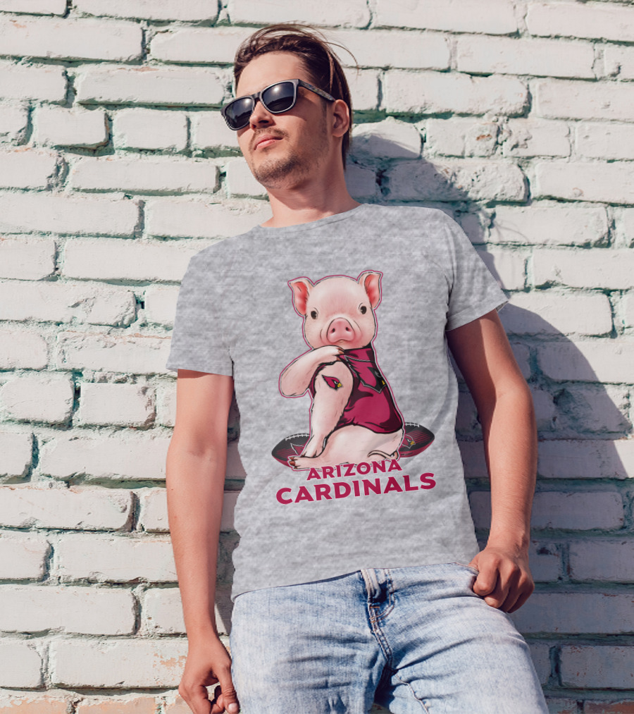 Arizona Cardinals Pig With Football T-Shirt