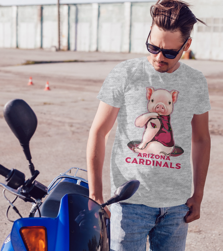 Arizona Cardinals Pig With Football T-Shirt