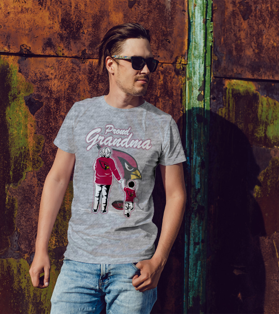 Proud Grandma Arizona Cardinals Family Loyalty Connection T-Shirt