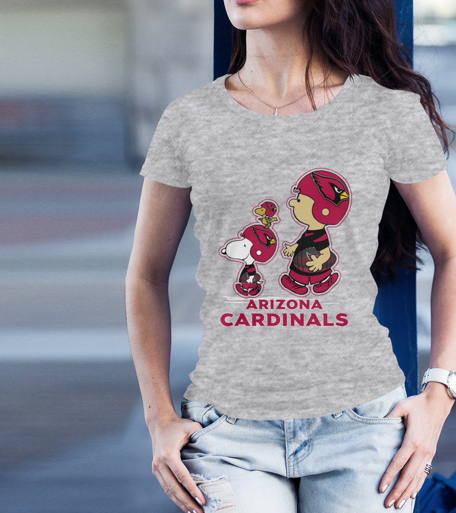 Snpfootball Arizona Cardinals Peanuts Characters Football Helmets T-Shirt