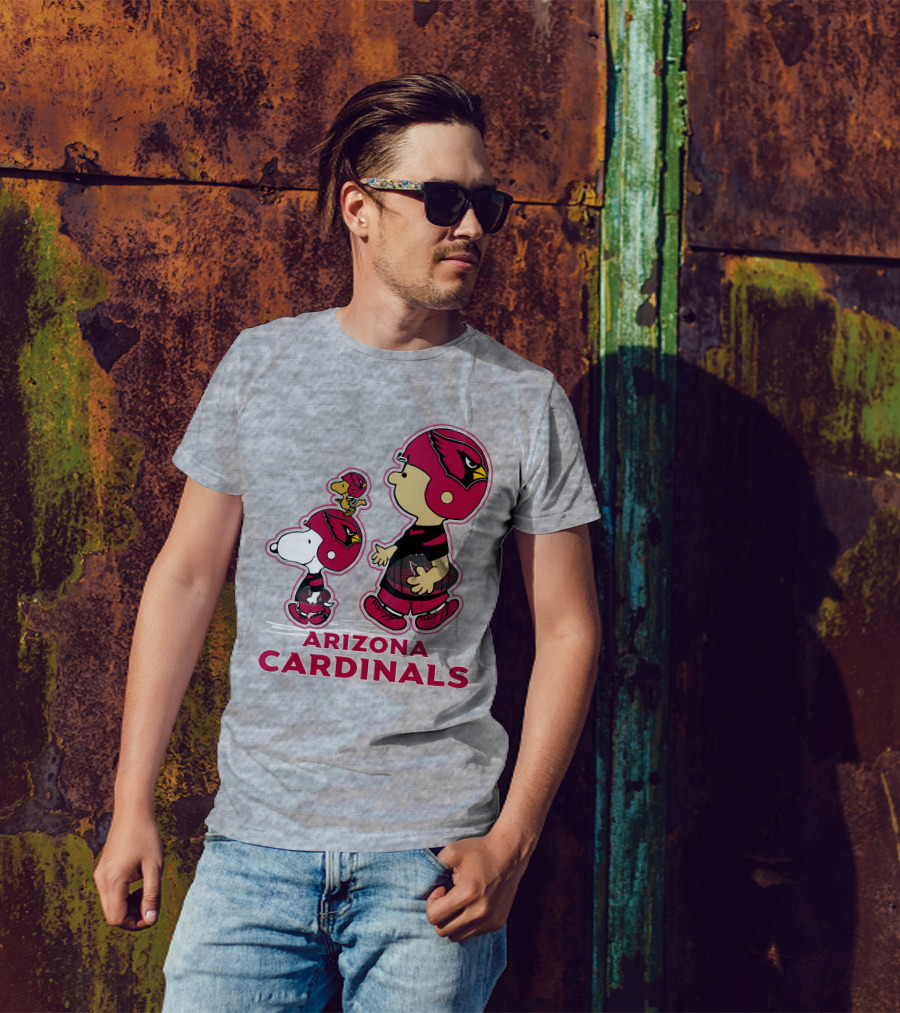 Snpfootball Arizona Cardinals Peanuts Characters Football Helmets T-Shirt
