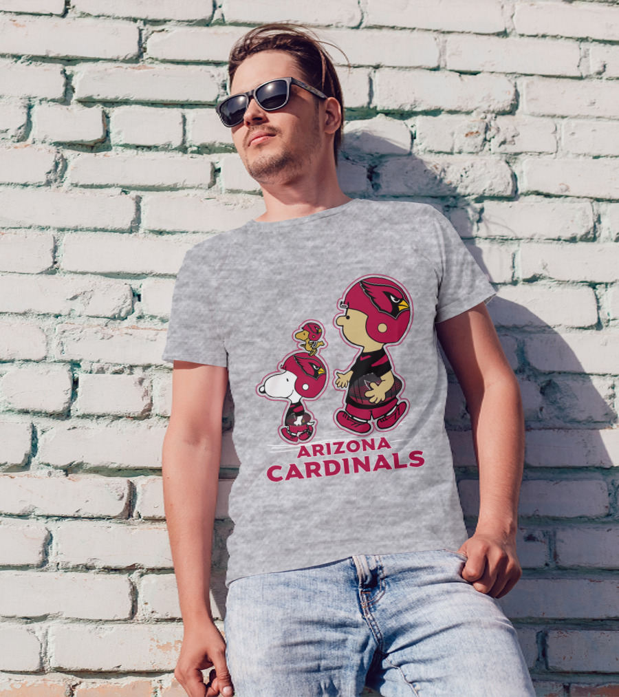 Snpfootball Arizona Cardinals Peanuts Characters Football Helmets T-Shirt