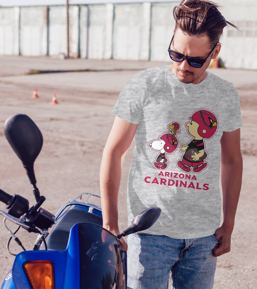 Snpfootball Arizona Cardinals Peanuts Characters Football Helmets T-Shirt